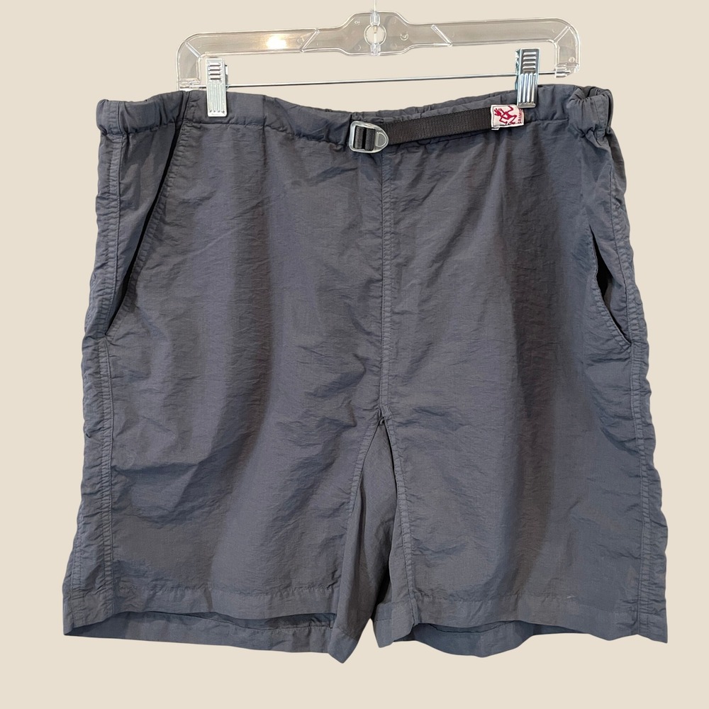 Gramicci Mens Nylon G-Shorts Charcoal Grey Hiking Climbing Belted Shorts XL
